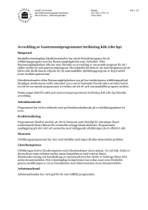 Grunddokument 2 - Restauranghögskolan