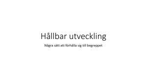 Hållbar utveckling - TFE