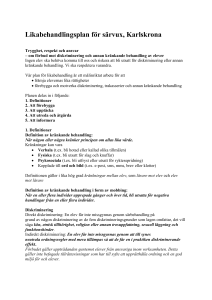 Likabehandlingsplan för särvux, Karlskrona
