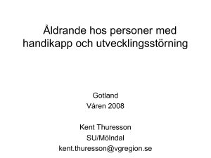 Åldrande hos personer med handikapp och utvecklingsstörning