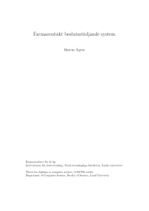 Farmaceutiskt beslutsstödjande system