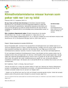 Klimathotalarmisterna missa