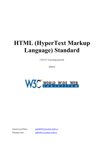 HTML Standard - IDt - Mälardalens högskola