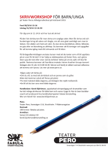 skrivworkshop för barn/unga