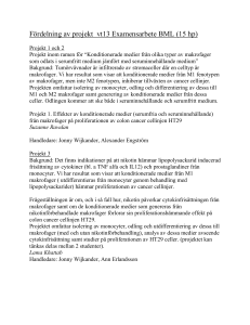 Fördelning av projekt vt13 Examensarbete BML (15 hp)