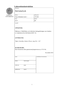 Laborationsinstruktion Halvledarfysik