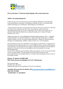 Försvarskvinnor i Västernorrland inbjuder till en intressant kurs Affekt
