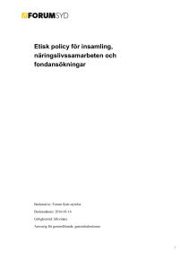 Etisk policy för insamling