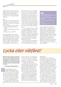Lycka eller välfärd?
