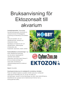 Bruksanvisning för Ektozonsalt till akvarium