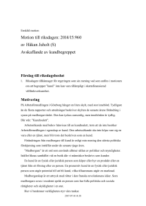 201415S29024 Avskaffa kundbegreppet