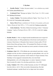 Källor och biografier, Kyrkan