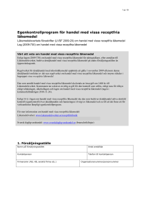Egenkontrollprogram för handel med vissa receptfria läkemedel