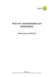 plan mot diskriminering och kränkningar.