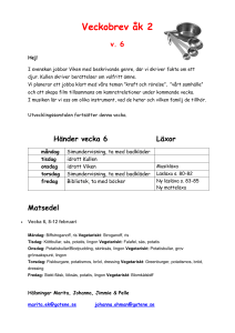 Veckobrev åk 2 v. 6