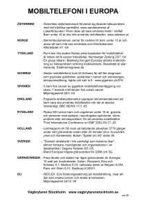 mobiltelefoni i europa - Vågbrytaren Stockholm