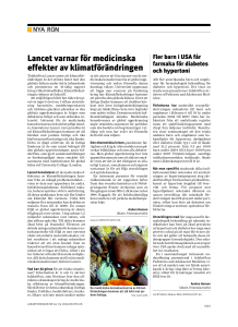 Lancet varnar för medicinska effekter av klimatförändringen
