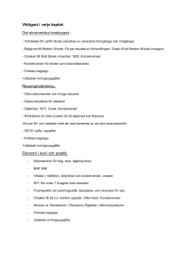 Viktigast i varje kapitel. Det ekonomiska kretsloppet :
