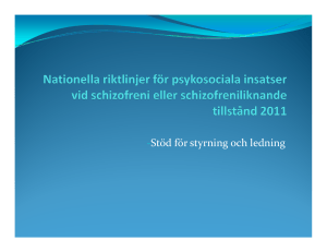 Nationella riktlinjer schizofreni