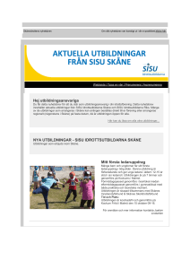 Hej utbildningsansvariga NYA UTBILDNINGAR - SISU
