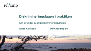 Diskrimineringslagen och praktisk tillämpning – Anna Karlsson