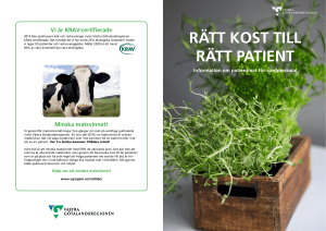 RÄTT KOST TILL RÄTT PATIENT