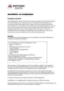 Jämställdhets- och mångfaldsplan