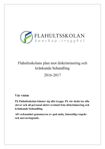 Flahultsskolans plan mot diskriminering och kränkande behandling