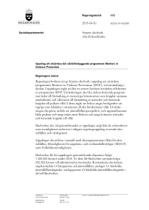 Uppdrag att utvärdera våldsförebyggande program