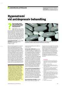Hyponatremi vid antidepressiv behandling