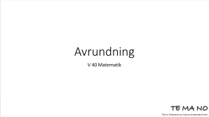 Avrundning