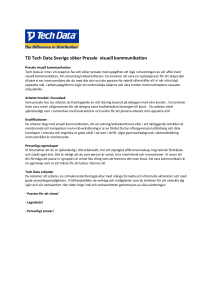 TD Tech Data Sverige söker Presale visuell kommunikation