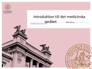 Introduktion till det medicinska språket