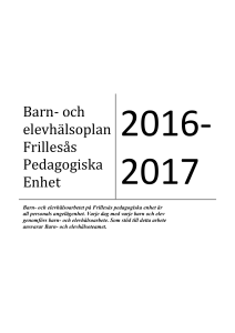 Barn- och elevhälsoplan för Frillesås Enhet