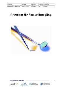 Principer för fissurförsegling 2016