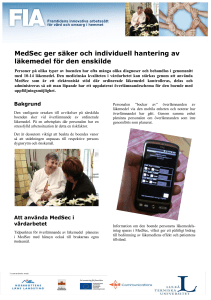 MedSec ger säker och individuell hantering av läkemedel för den