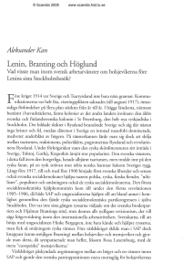 Lenin, Branting och Höglund