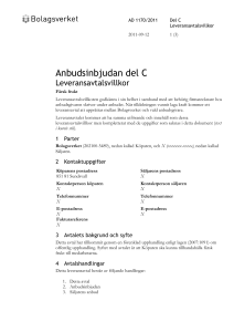 Anbudsinbjudan del C