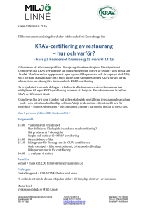 KRAV-certifiering av restaurang – hur och varför?