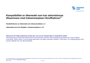 Statement - LM-parallellinf/tillsats SmofKabiven