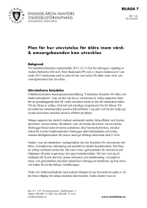 Plan för hur utevistelse för äldre inom vård