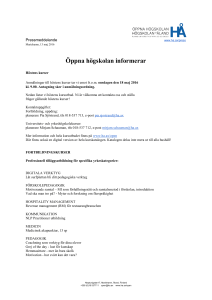 Öppna högskolan informerar