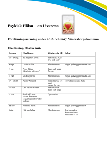 Psykisk Hälsa – en Livsresa
