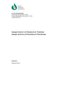 Aspergers Syndrom och Psykodynamisk Psykoterapi