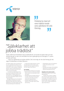 Självklarhet att jobba trådlöst