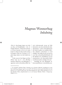 Magnus Wennerhag Inledning