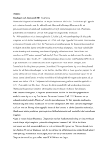 Pharmacia Diagnostics historia har sin början i mitten av 1960