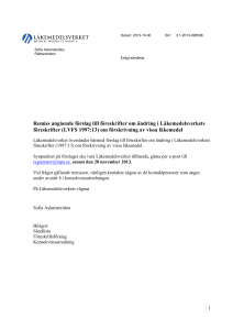 ändring av Läkemedelsverkets föreskrifter (LVFS 2001:12)