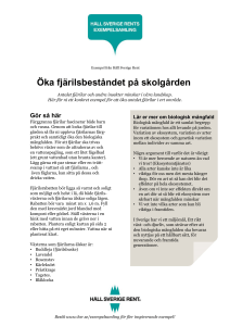 Håll Sverige Rents Exempelsamling