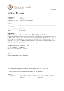Externredovisning - Högskolan i Borås